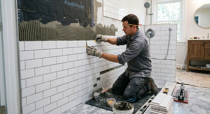 Shower Floor Tiling in Denver County, CO